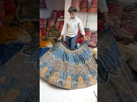Heavy Jhumka Blue Lehenga