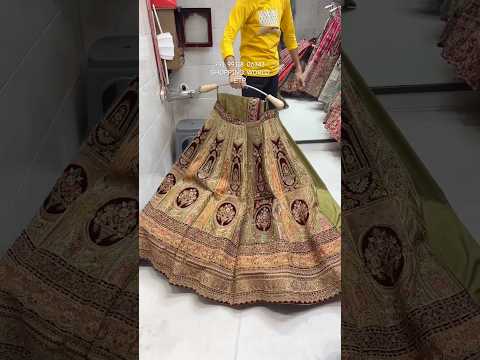 Designer maroon pistachio green Lehenga