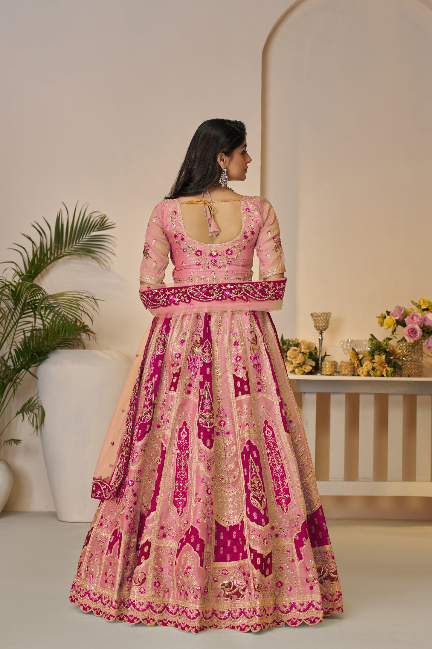 Something different orange girlish lehenga 492