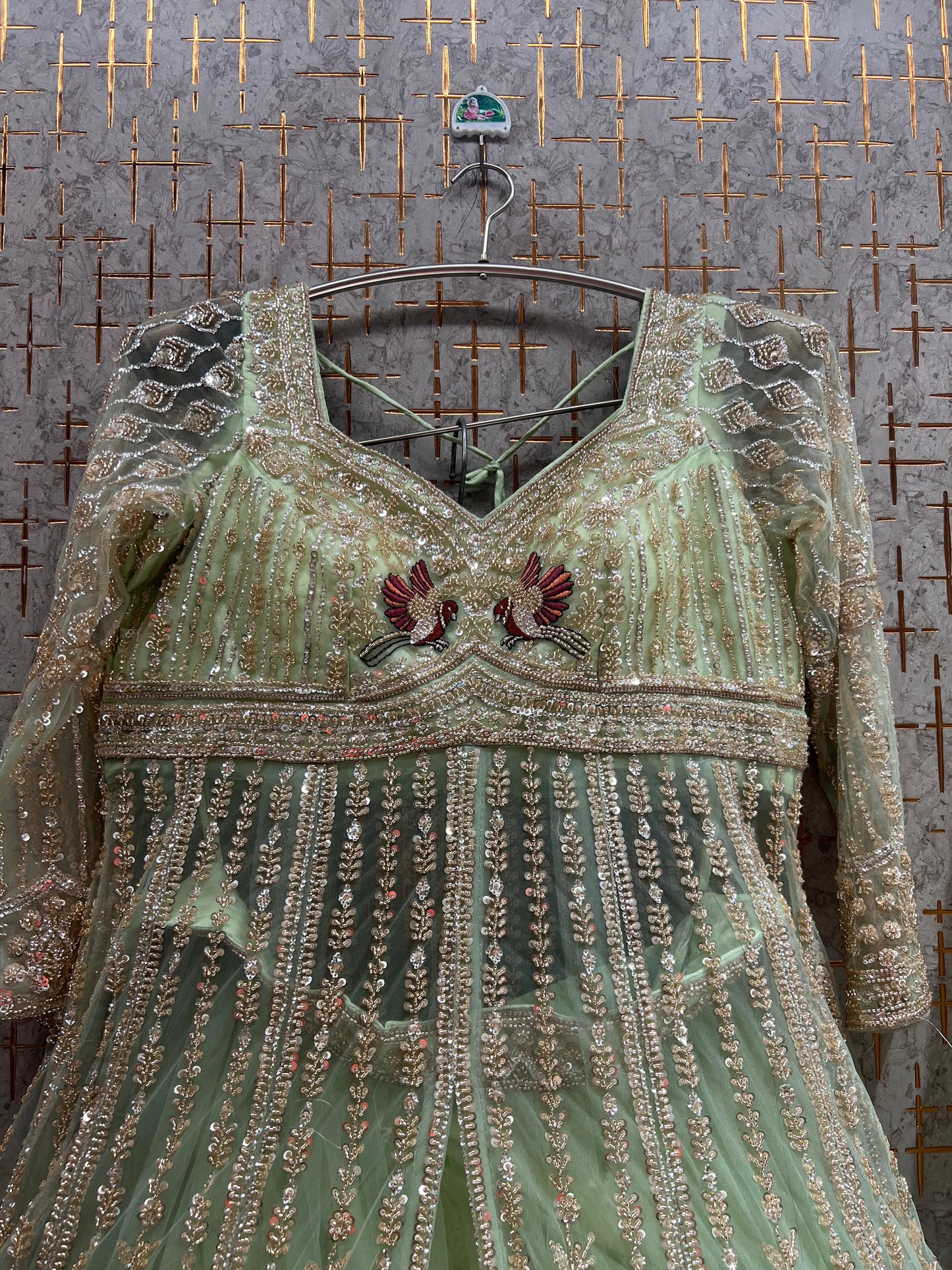 Chiku Golden long peplum Dress Farshi Gaharara Dress Special