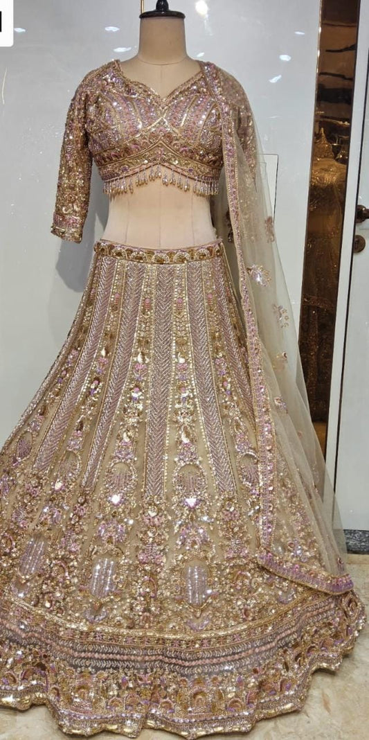 Blue Crop Top Lehenga
