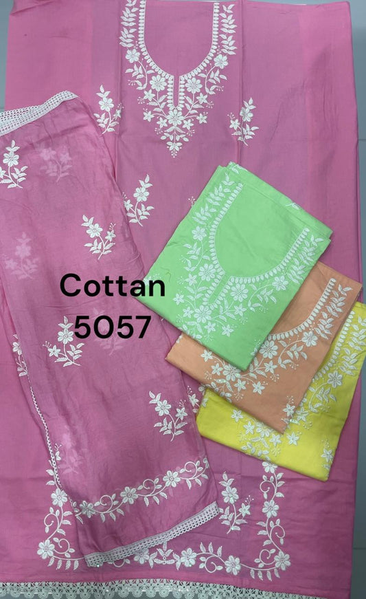 Cute pink suit dress material (free size)