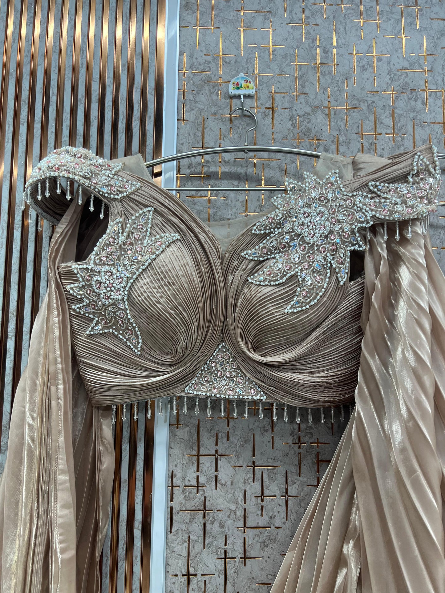 Peach Crop Top Lehenga - Shopping World