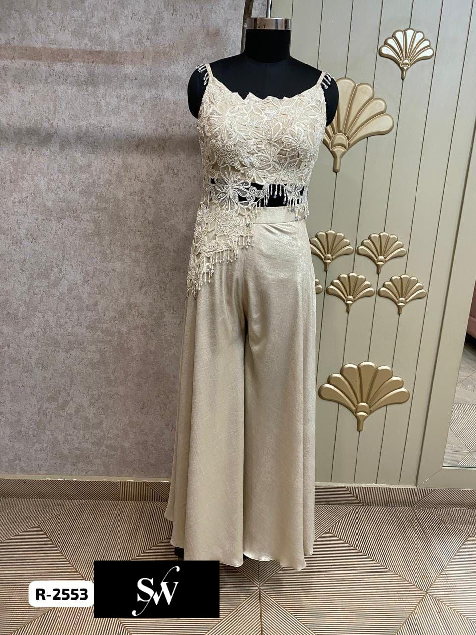 White plazo Dress Indo western