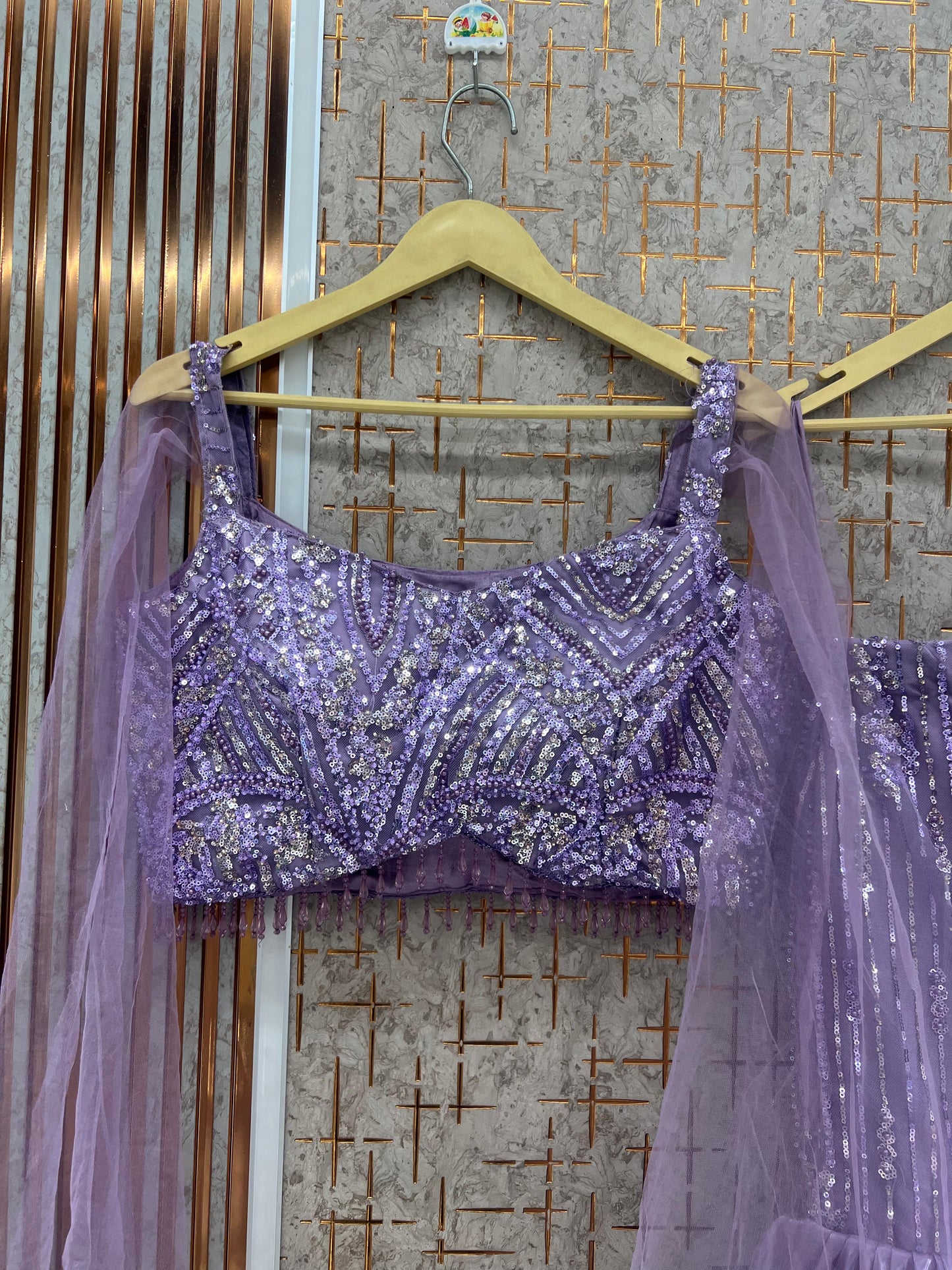 Black Crop Top Lehenga - Shopping World