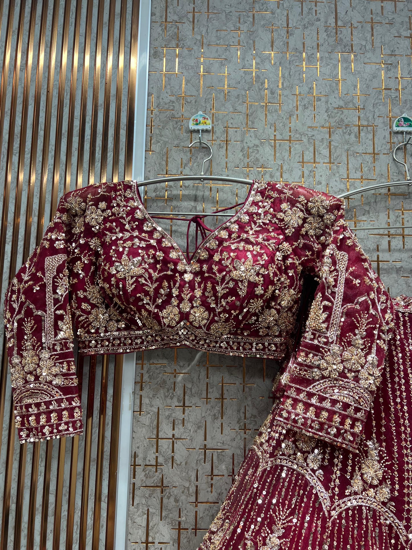 Pleasing Hot pink Crop Top Lehenga