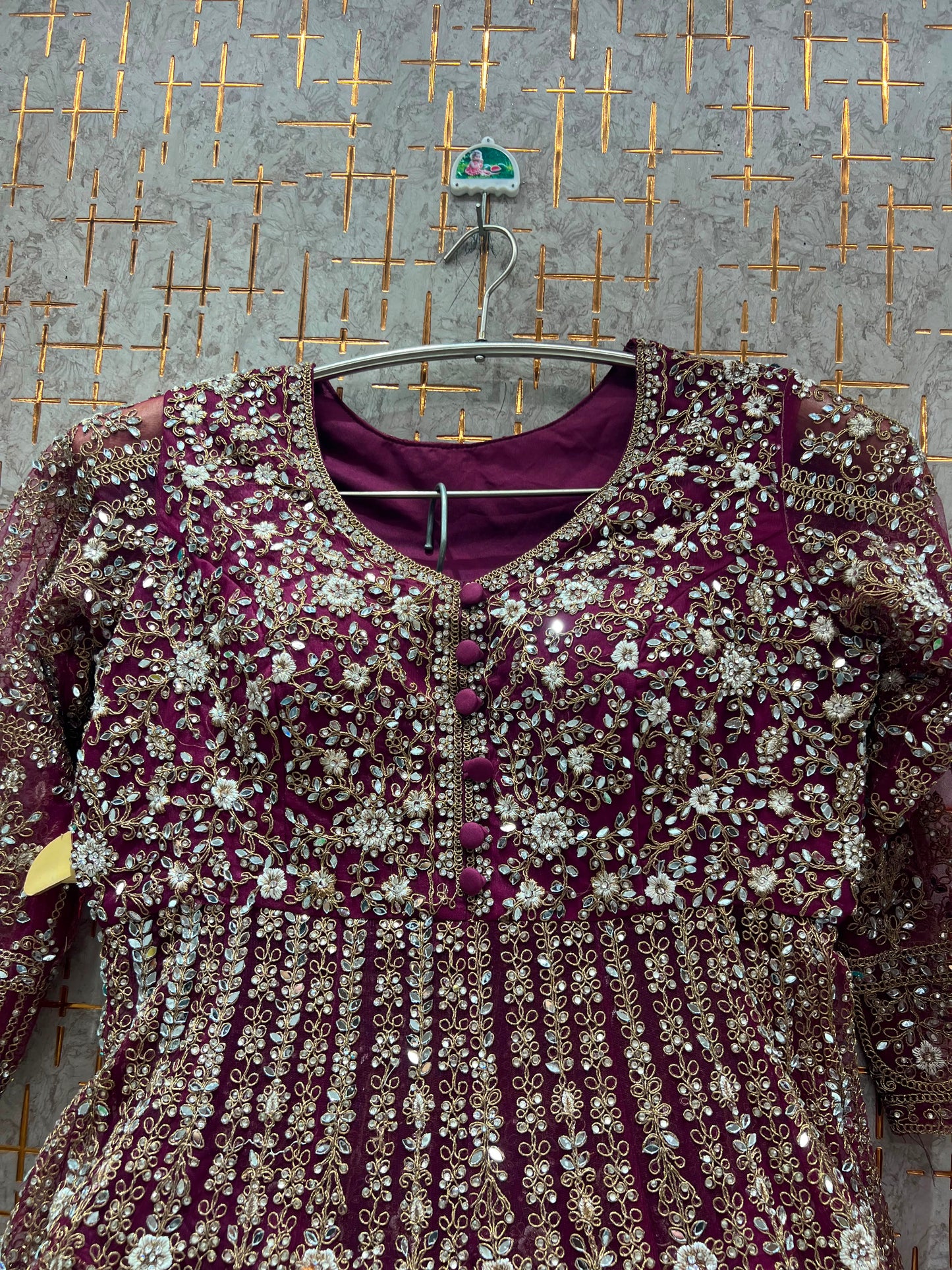 Green long Dress Farshi Garara Dress Special