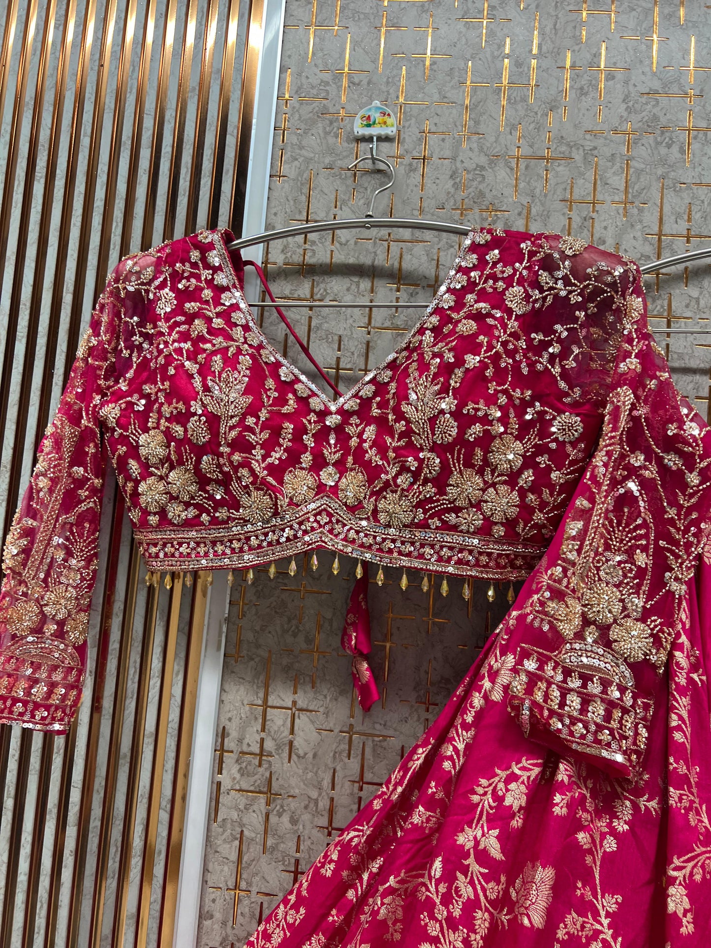 Blue Crop Top lehenga