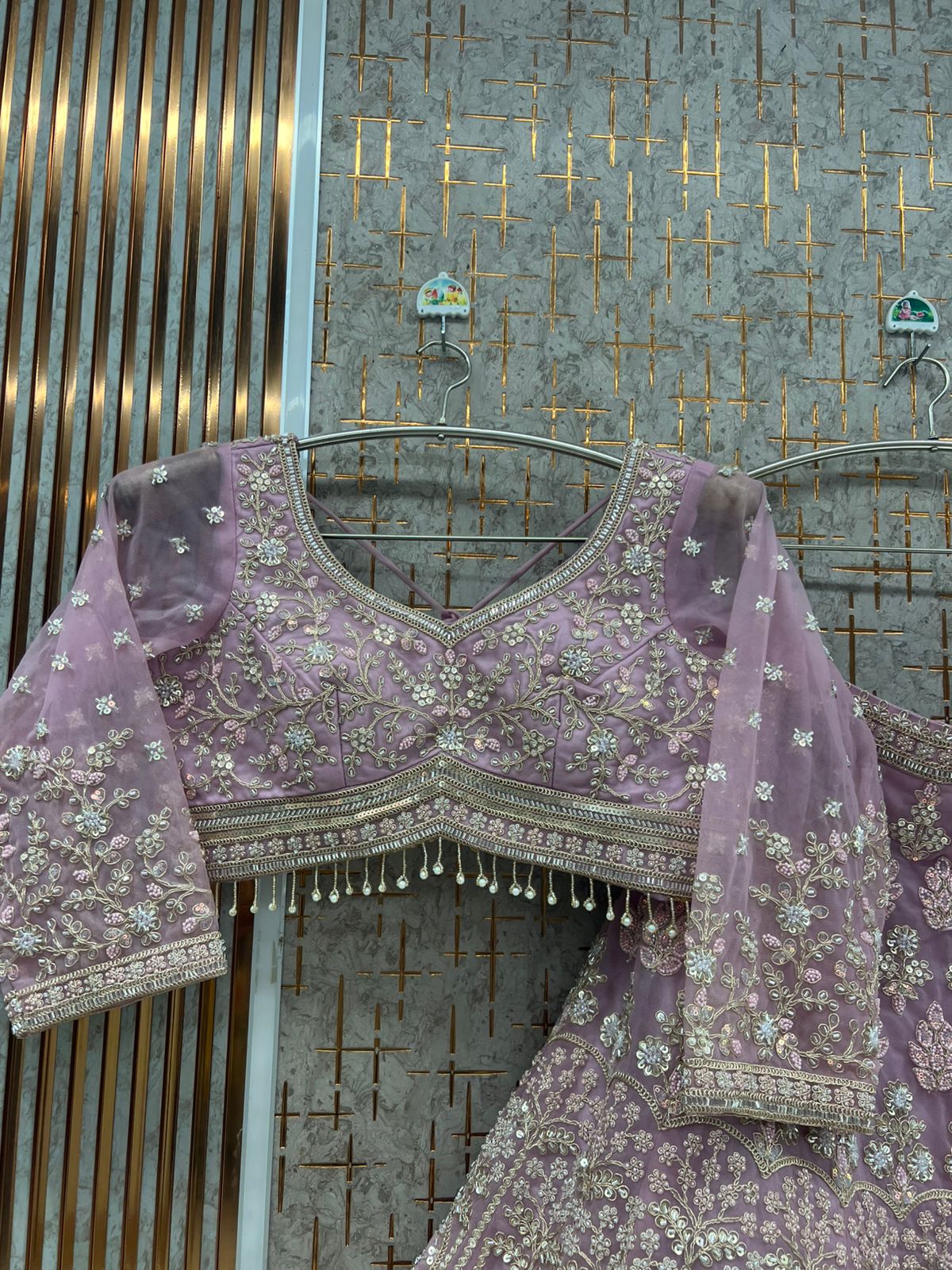 Ready to wear peach crop top Lehenga - Shopping World