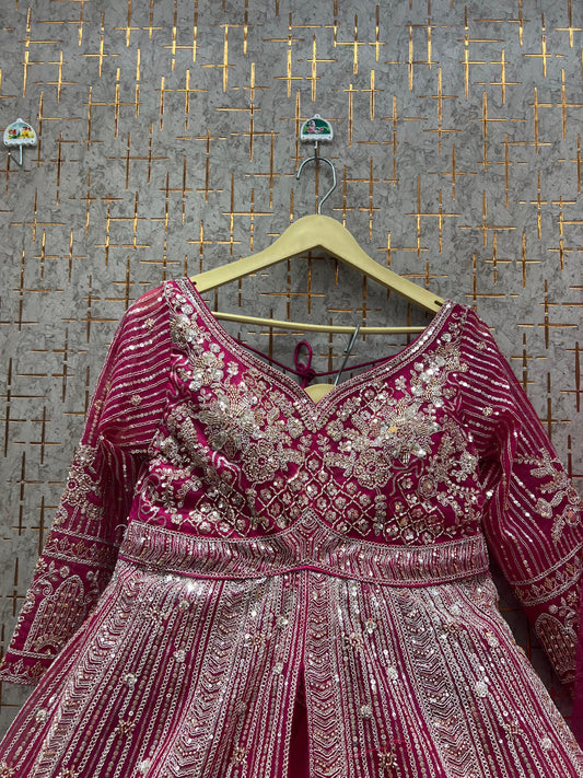 Lavishing Purple Farshi garara muslim Bride Special Indo Dress