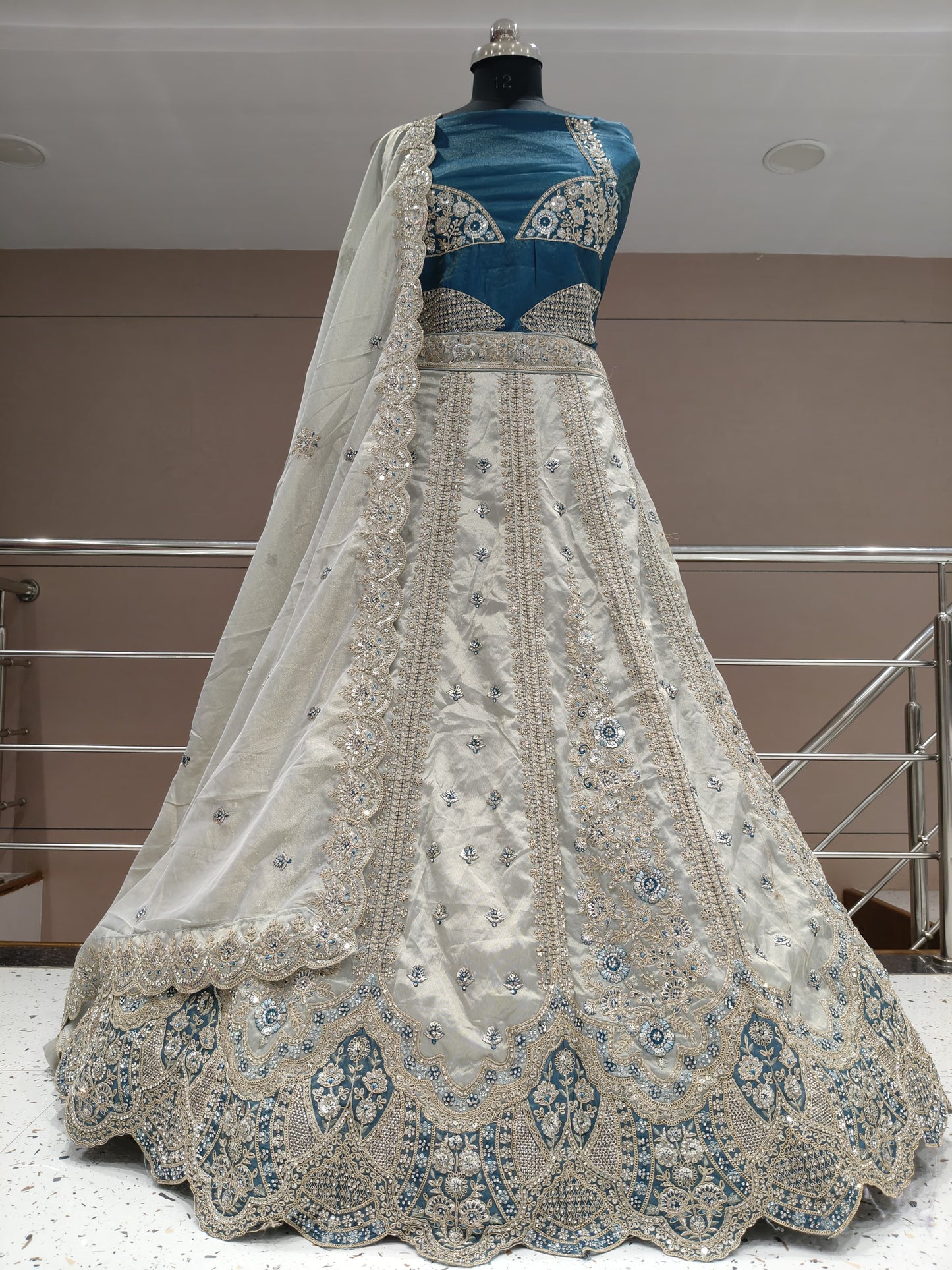Lavender Purple Double Shade Lehenga