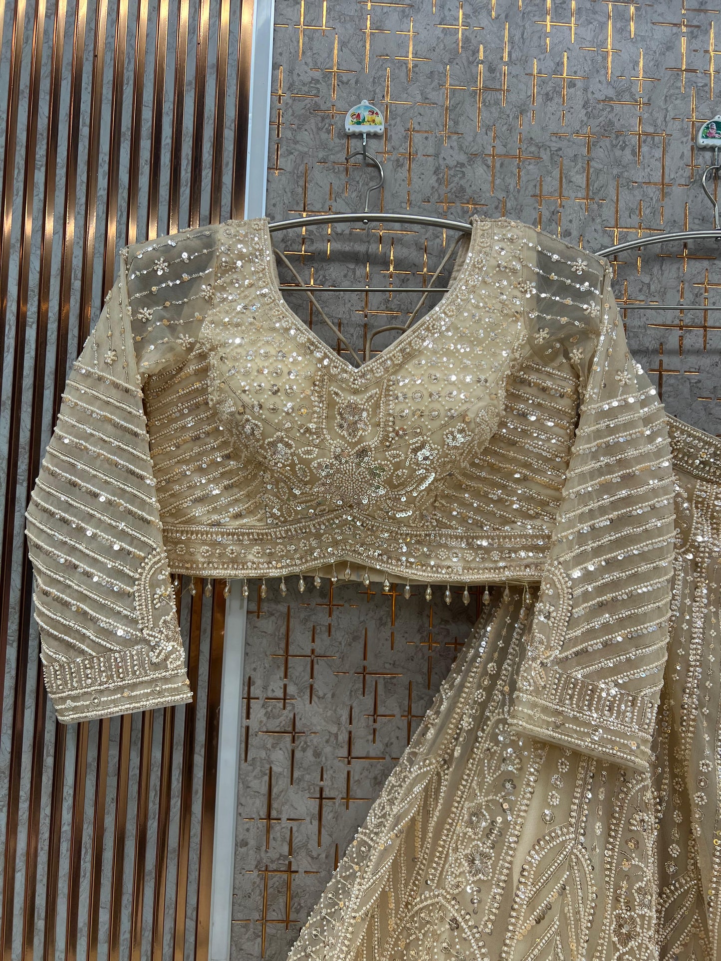 Golden Crop Top Lehenga