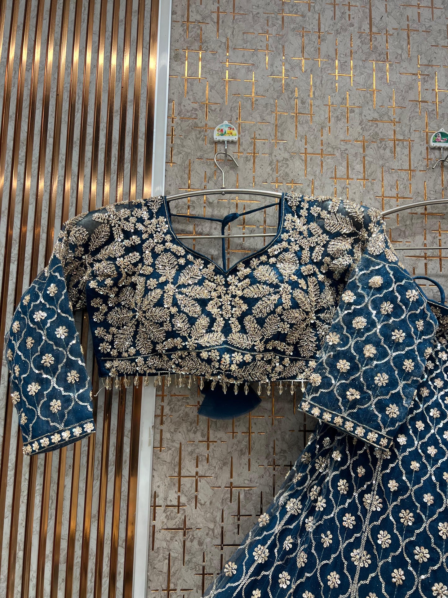 Attractive Mustard Floral Crop top Lehenga