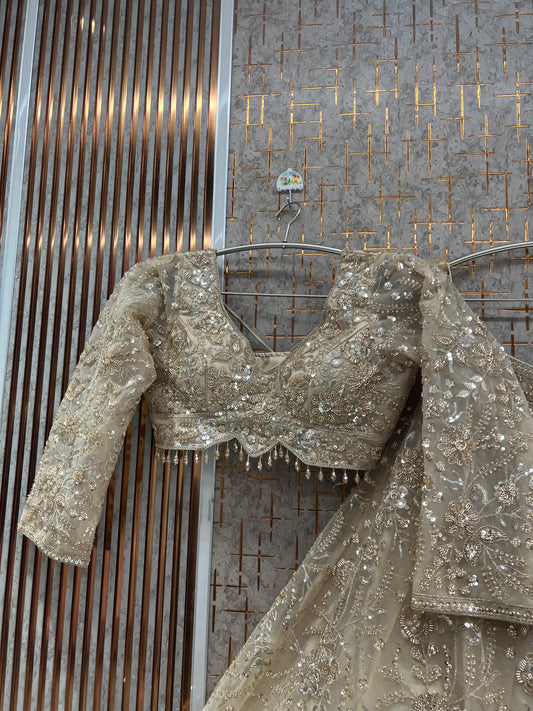 Rust Orange Crop Top Lehenga - Shopping World