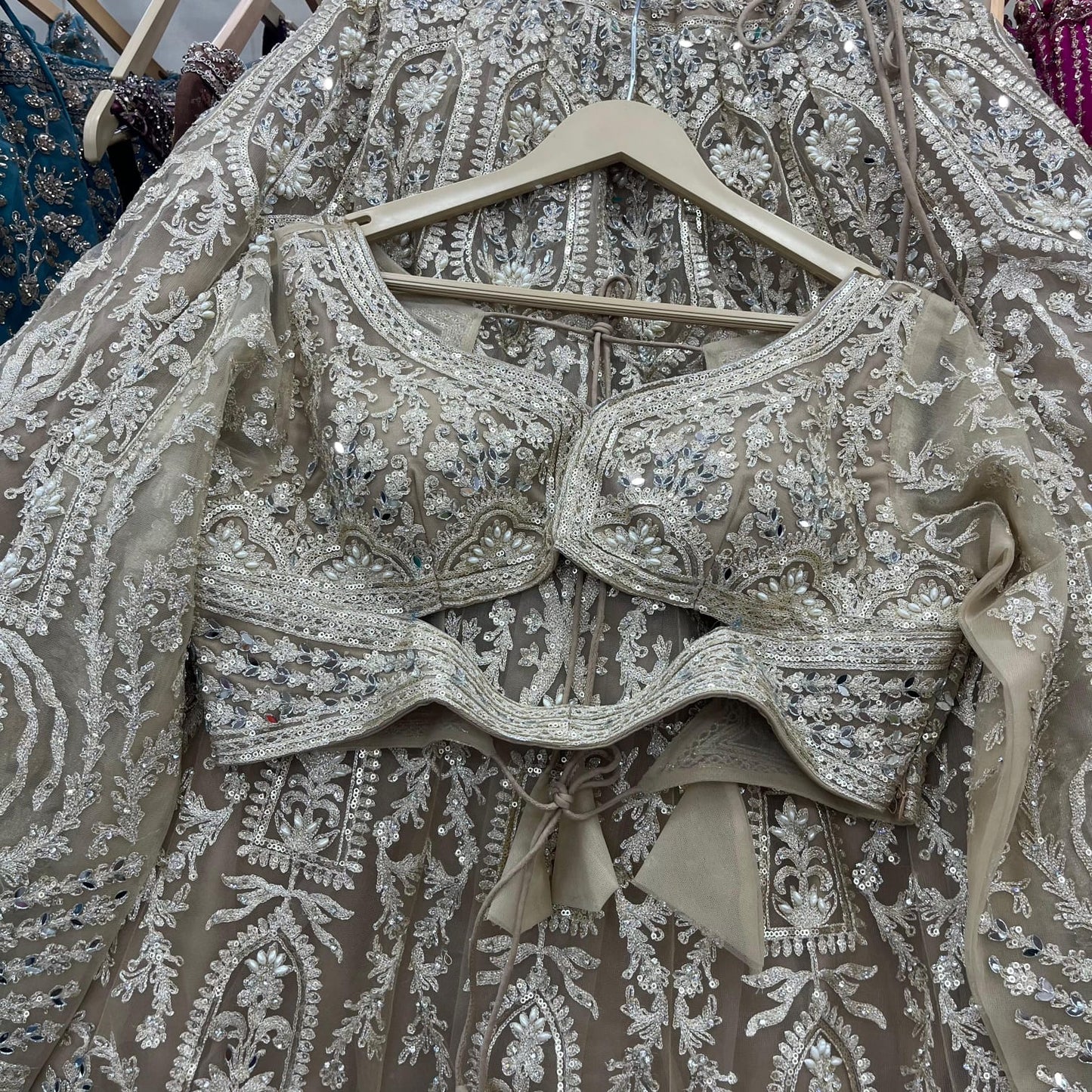 Golden Crop Top Lehenga