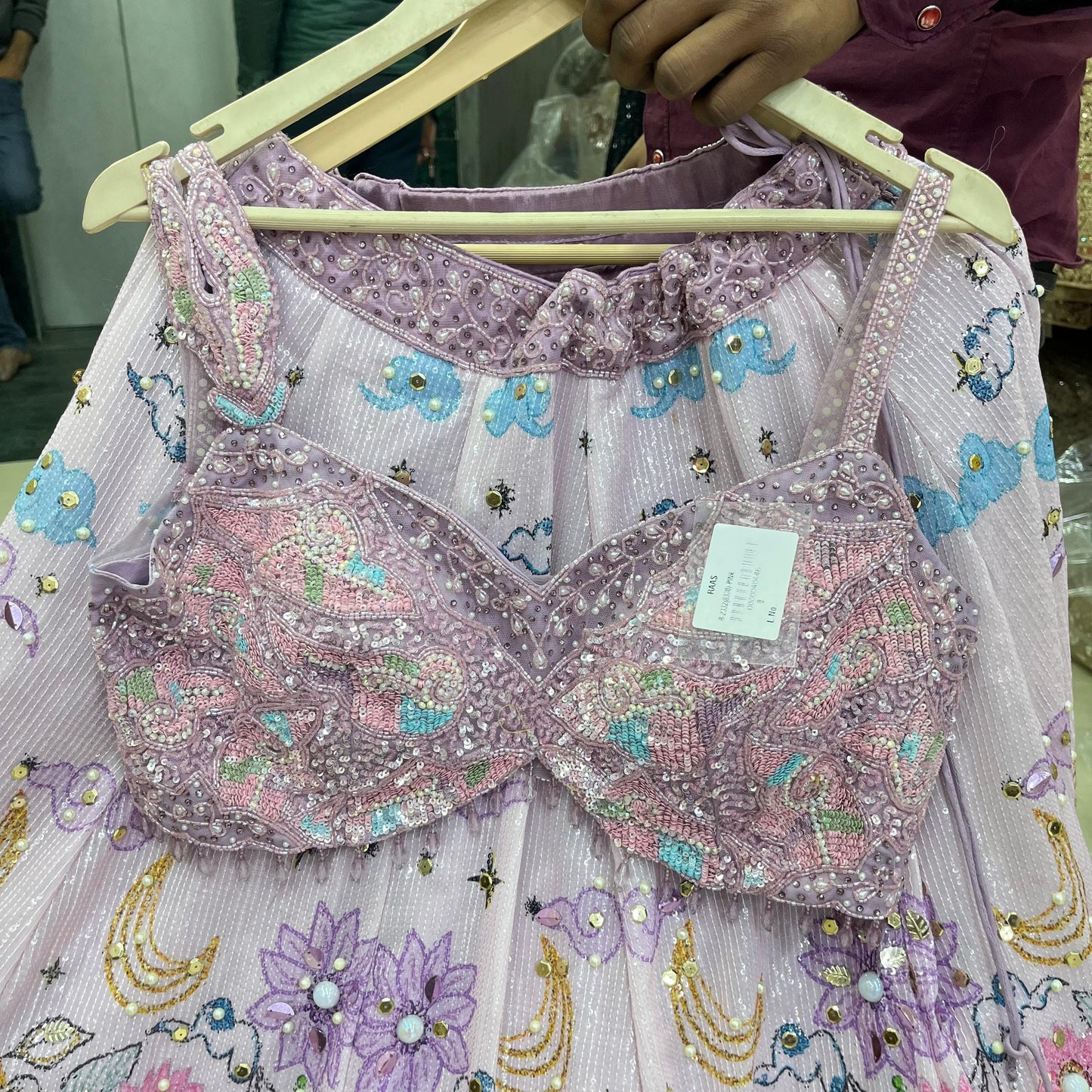 Awesome Pink Crop Top Lehenga