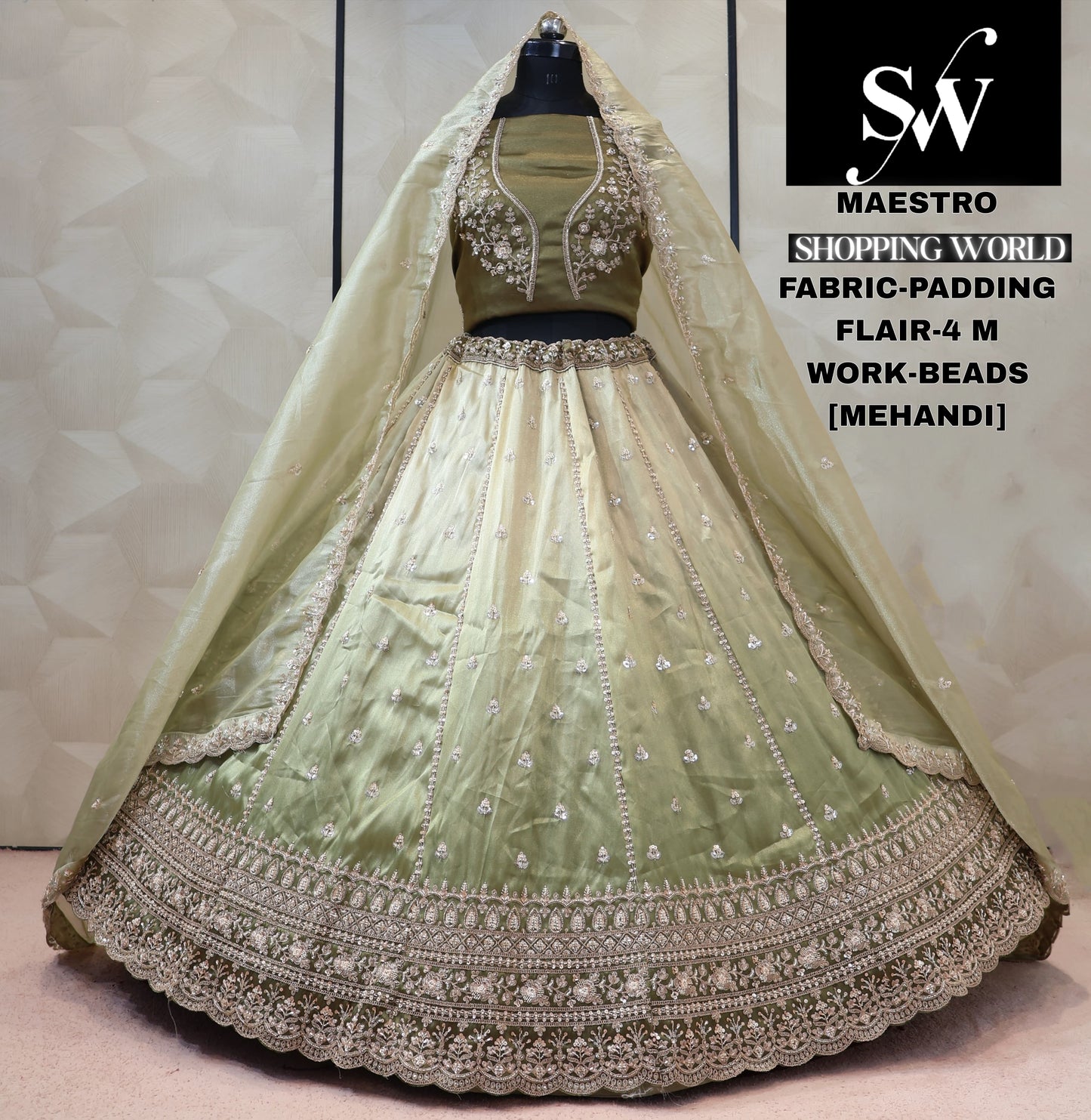 Padding pink Lehenga