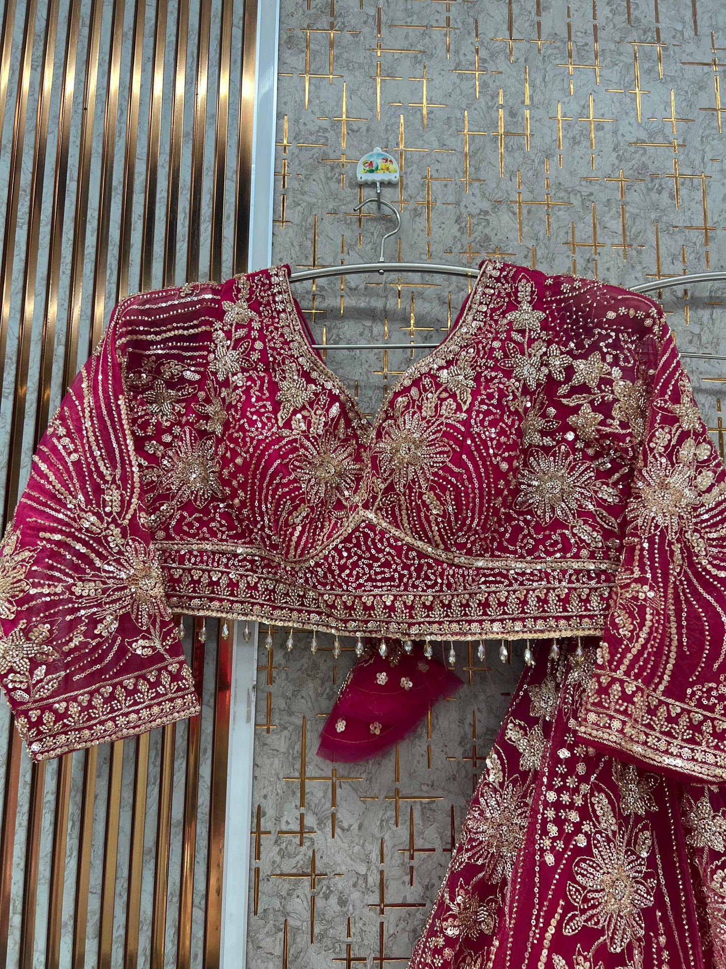 Purple Crop Top Lehenga