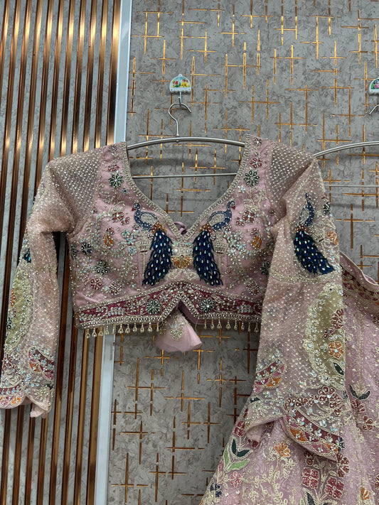 White Peacock Crop top Lehenga - Shopping World