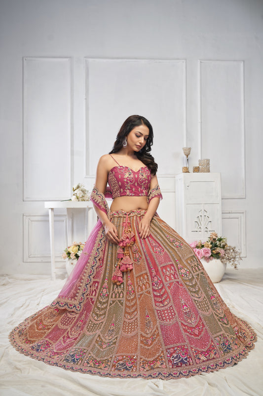 Attractive multicolour lehenga