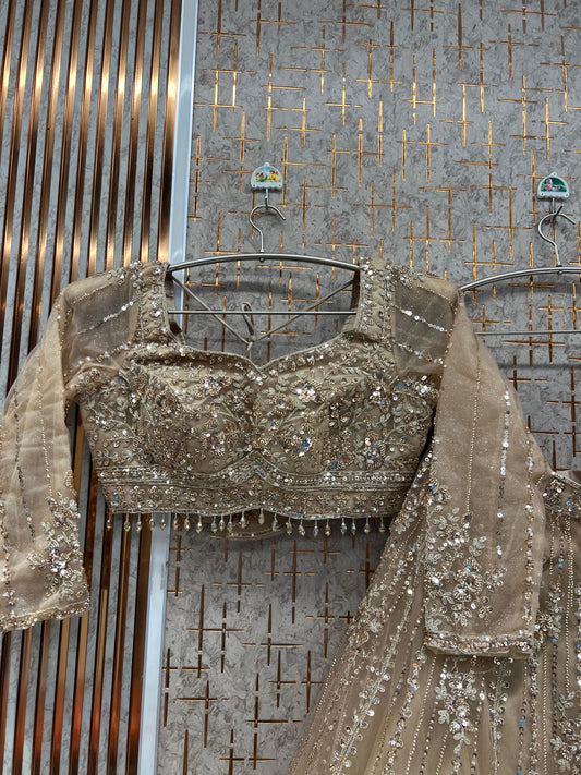 Chiku Golden Crop Top Lehenga