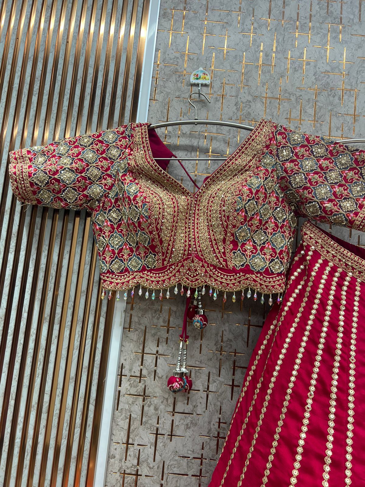 Yellow Haldi Mehendi Crop top Lehenga