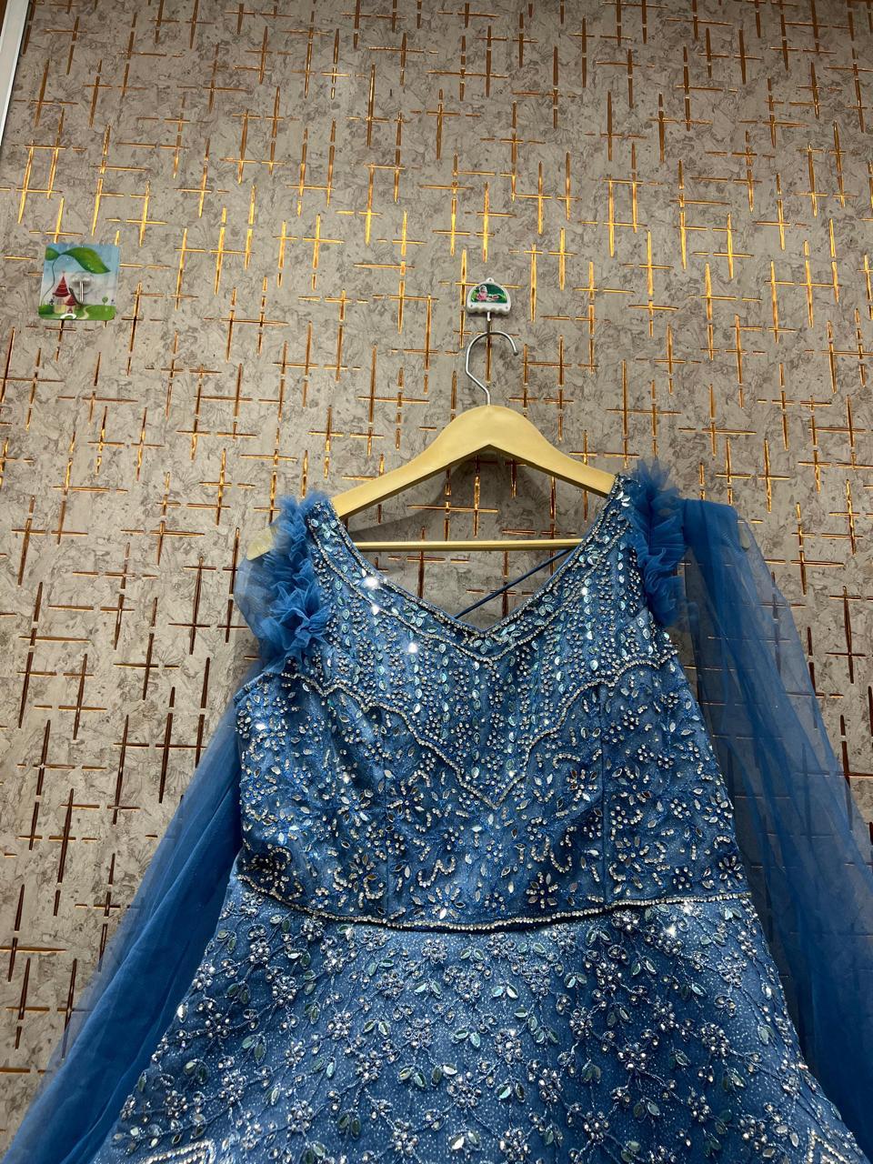 Majestic sky blue gown Cinderella