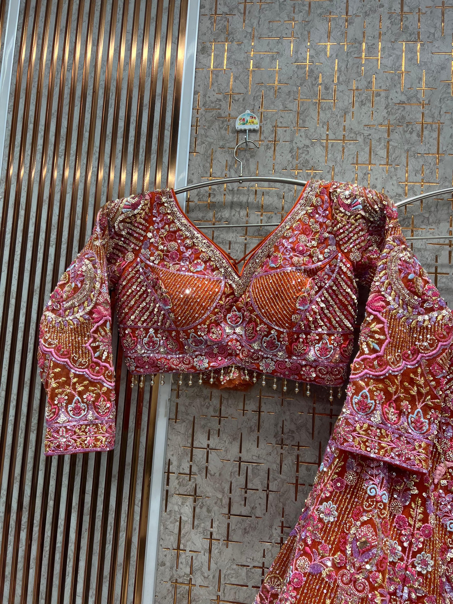 Purple Crop Top Ready to wear Lehenga