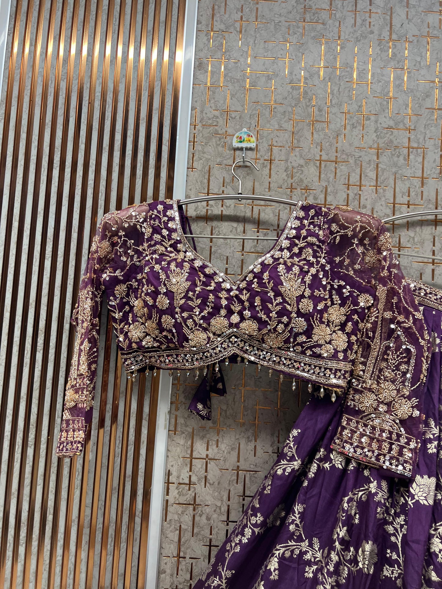 Hot Pink Crop Top lehenga