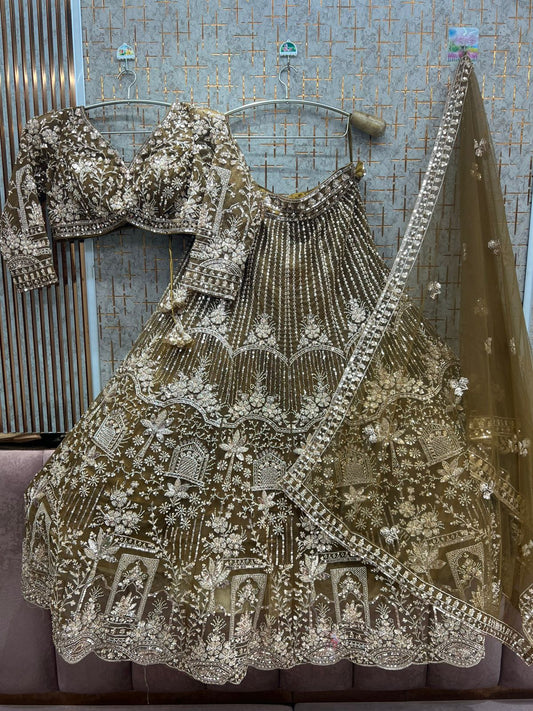 Blue Crop Top Lehenga