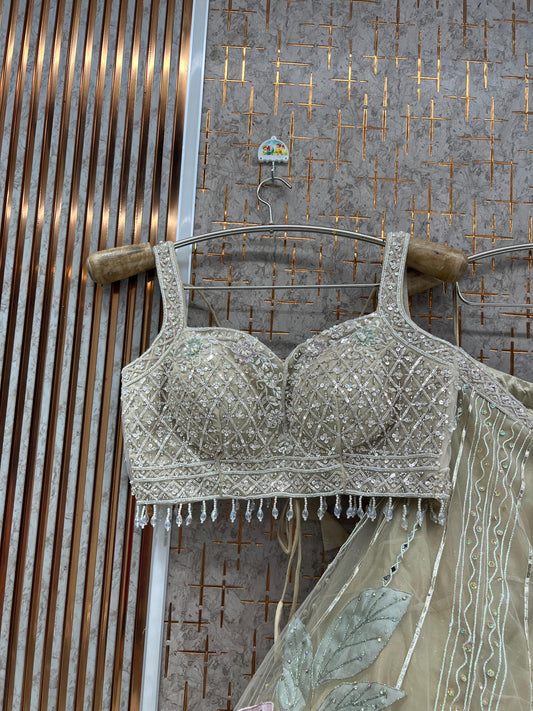 Peach Pdp Crop Top Lehenga