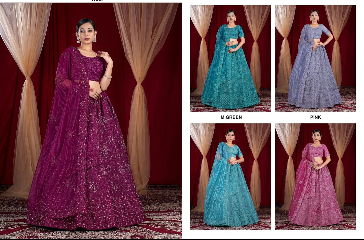 نبيذ جميلة lehenga