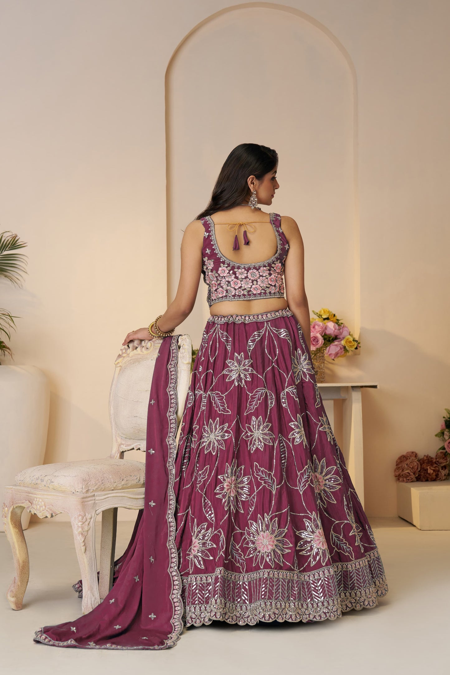 Charming maroon lehenga 28