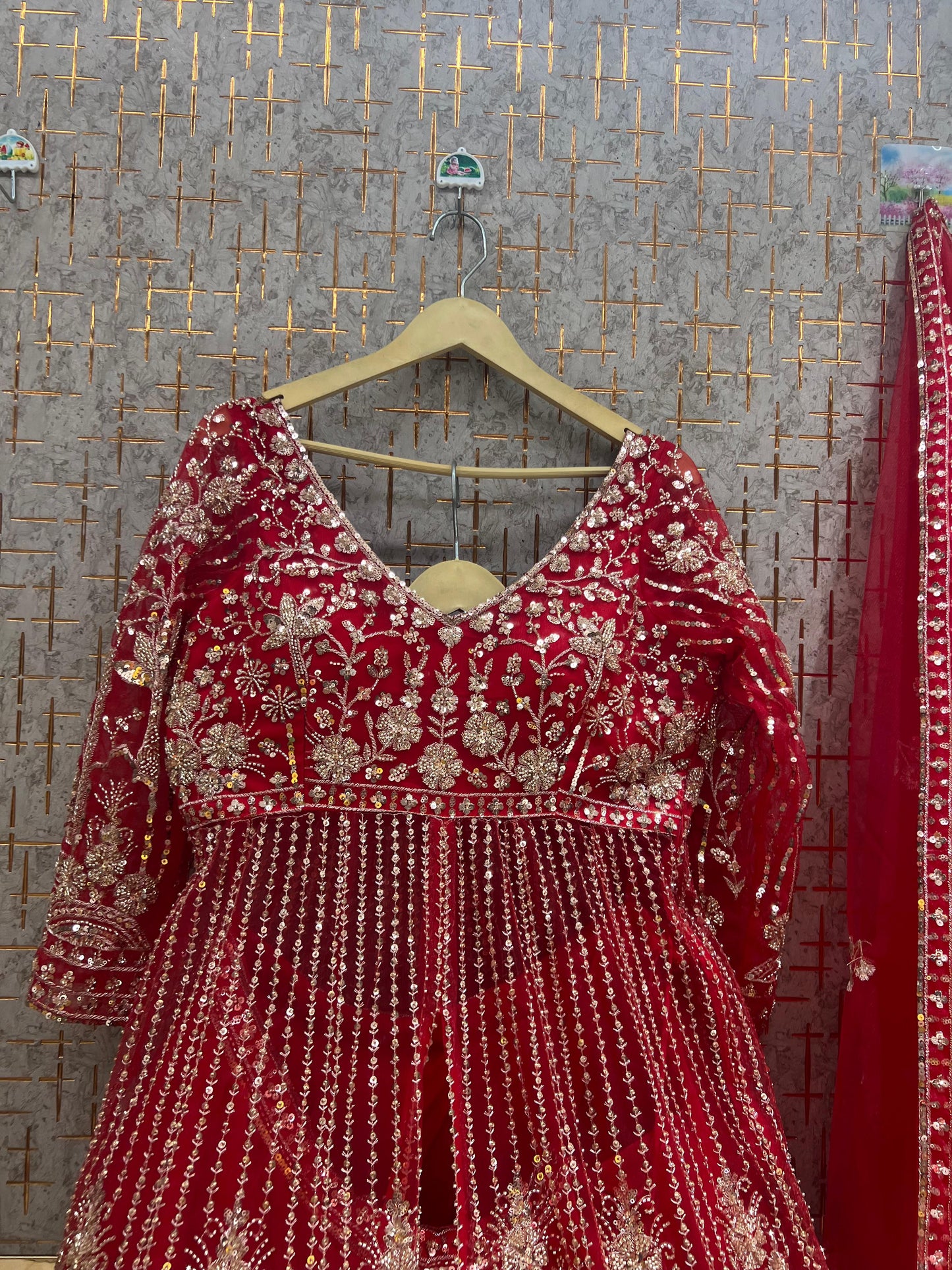 Blue Farshi garara muslim Bride Long Indo Dress