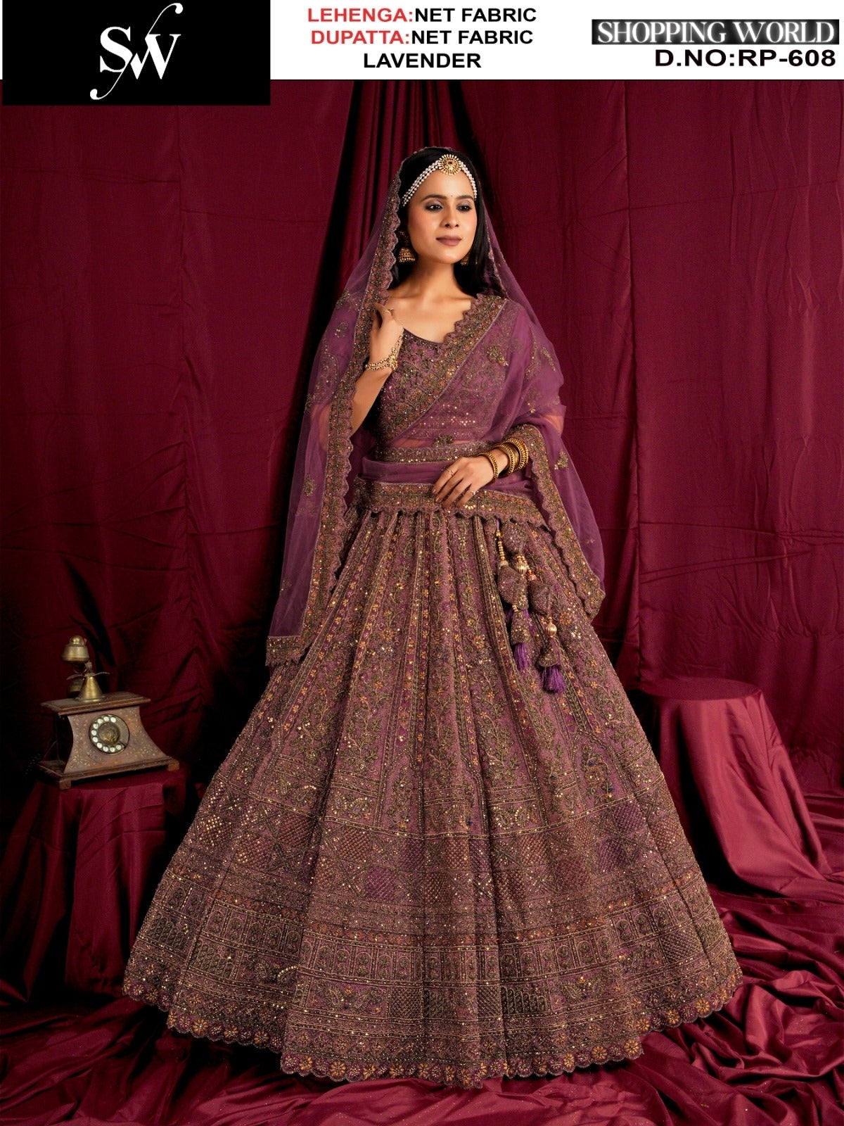 Attractive Chiku Net Bridal Lehenga