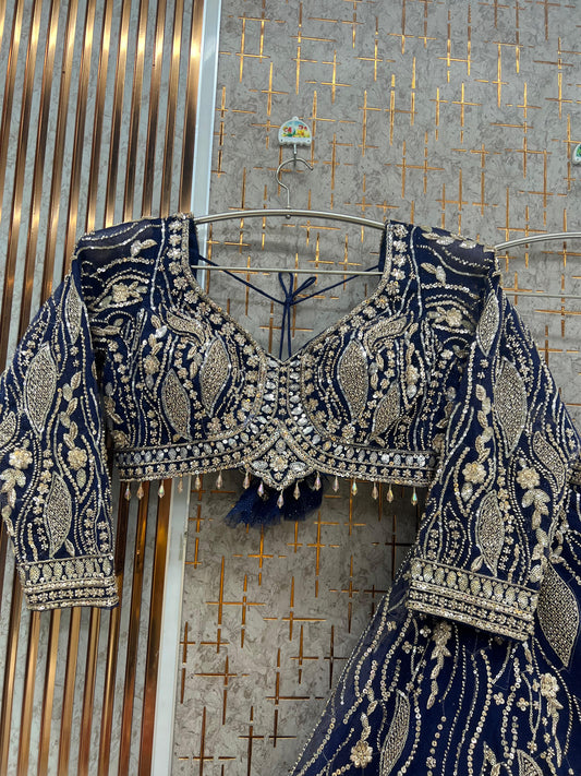 Purple Crop Top Lehenga