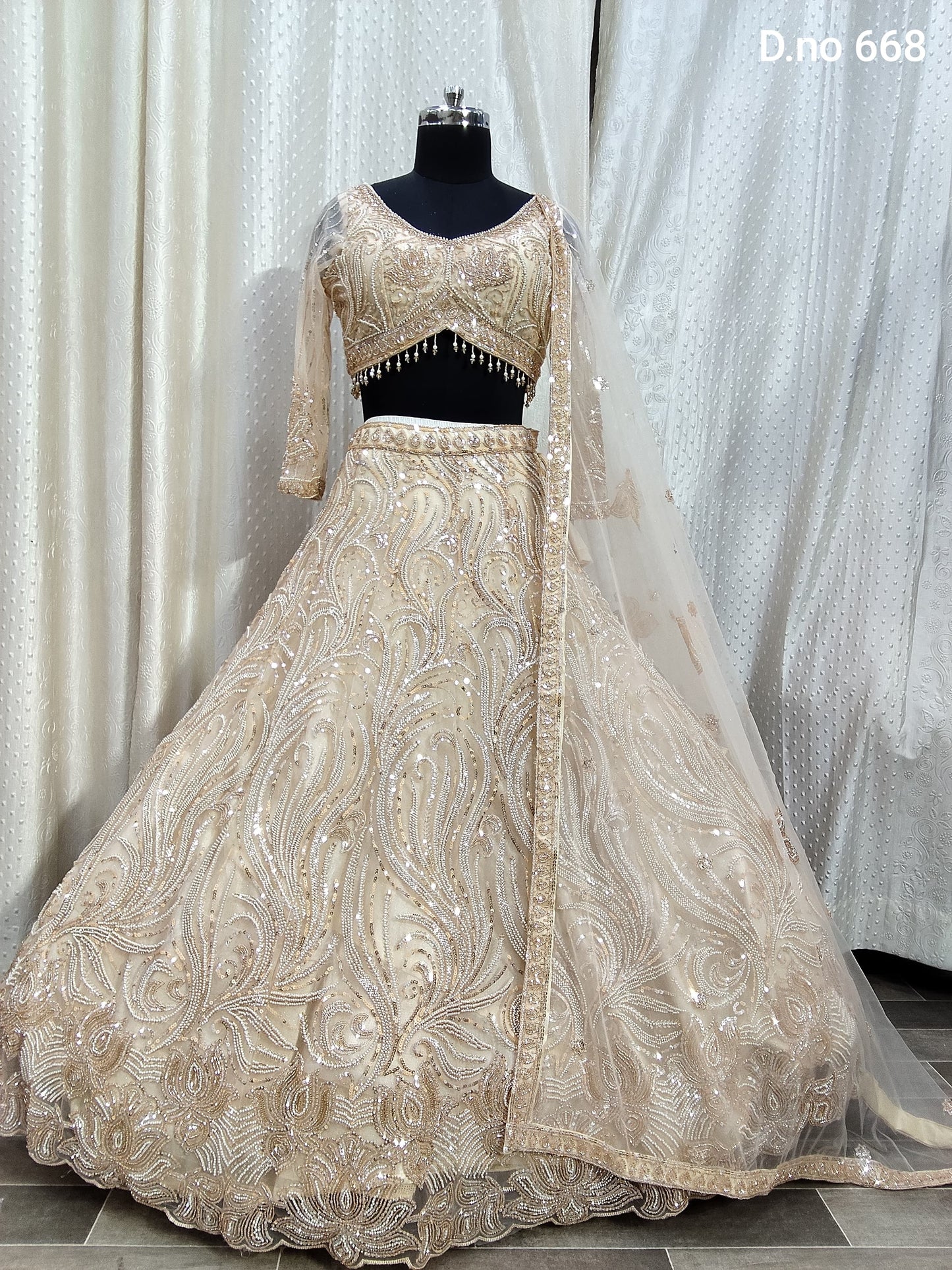 Black Crop Top Lehenga
