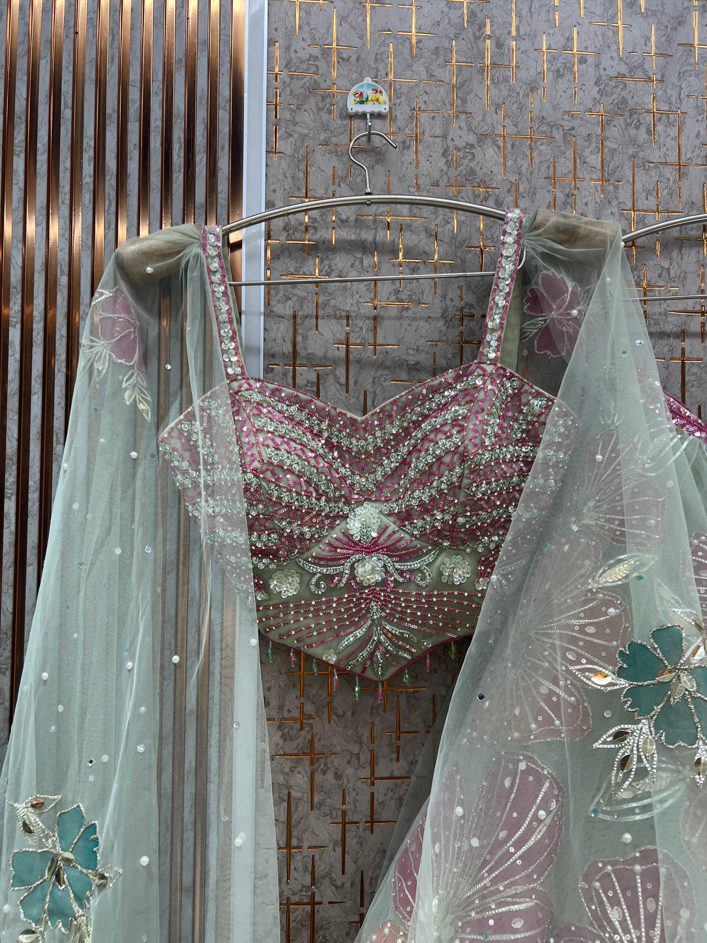 Rust Brown Pdp Crop Top Lehenga