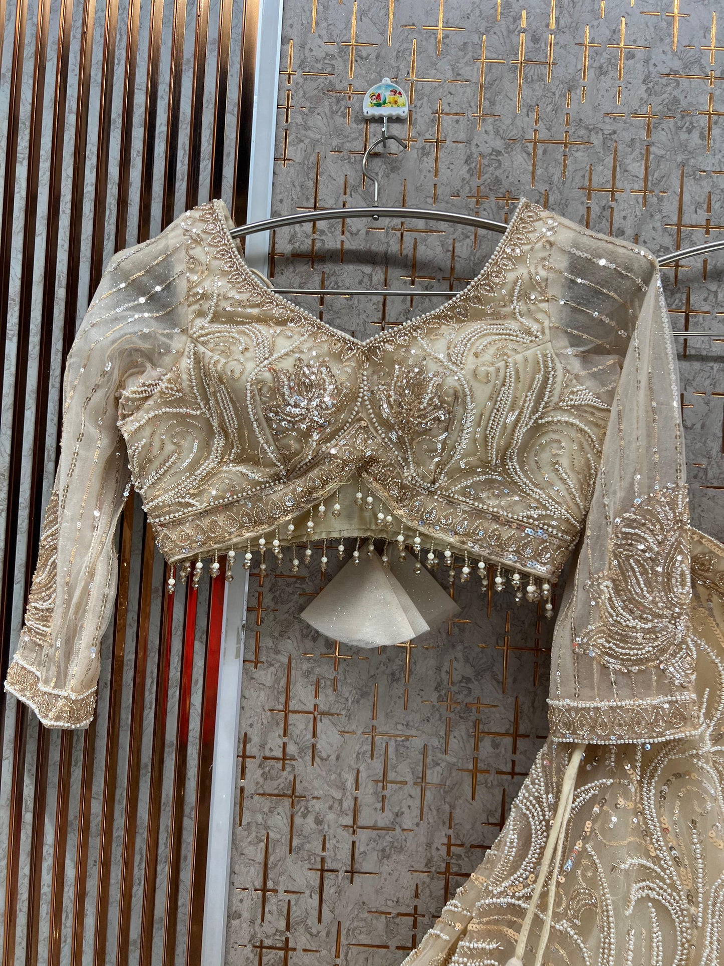 Chiku Golden Crop Top Lehenga