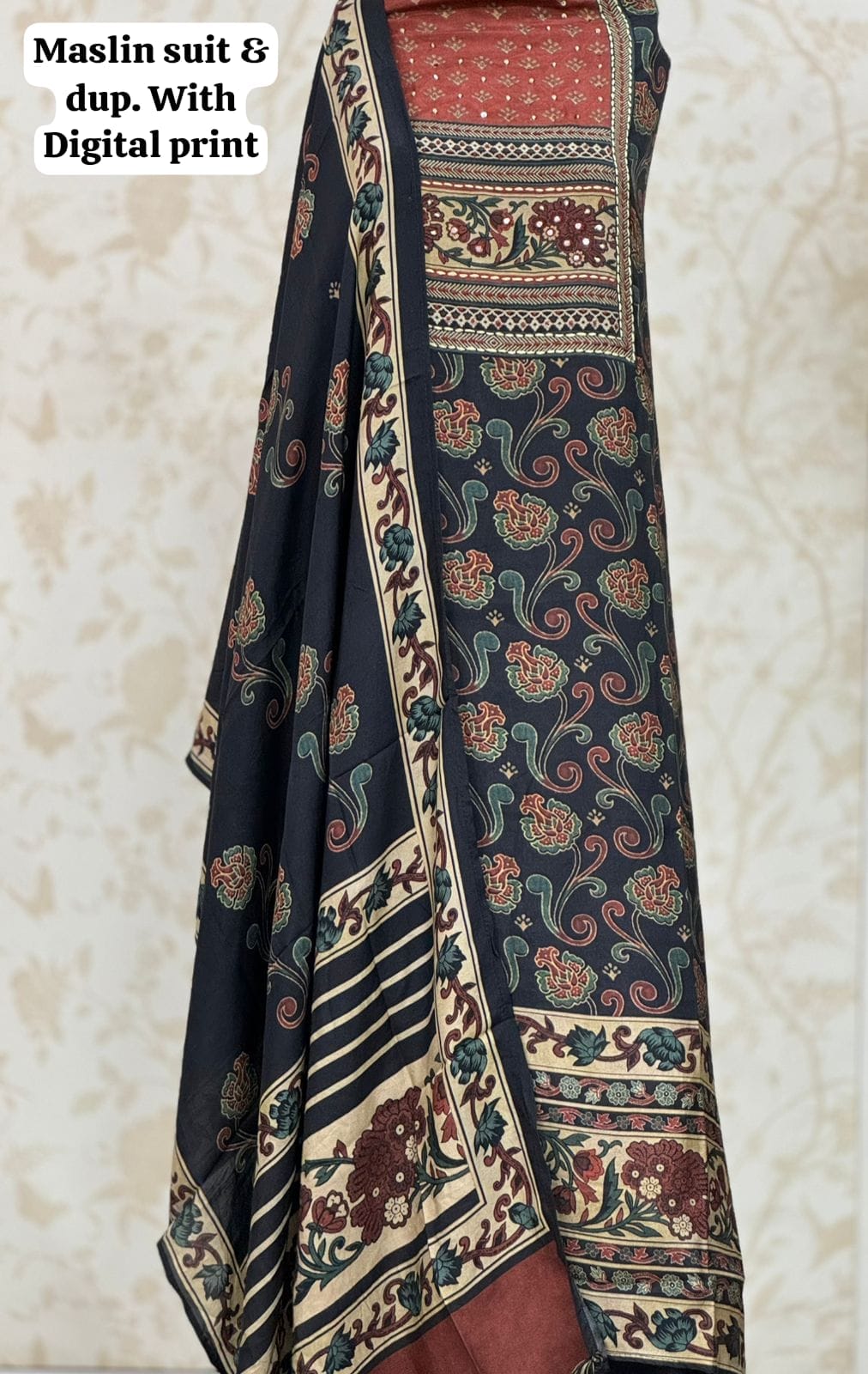 Fair blue Maslin women's unstitched Salwar suits dress material (free size)