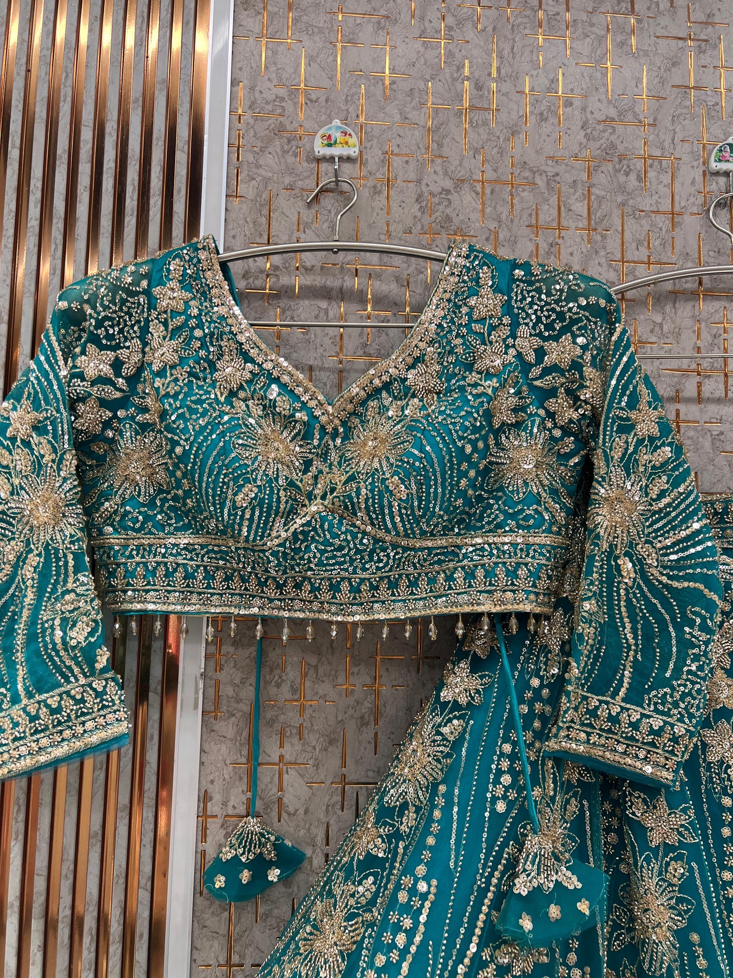 Hot pink Crop Top Lehenga