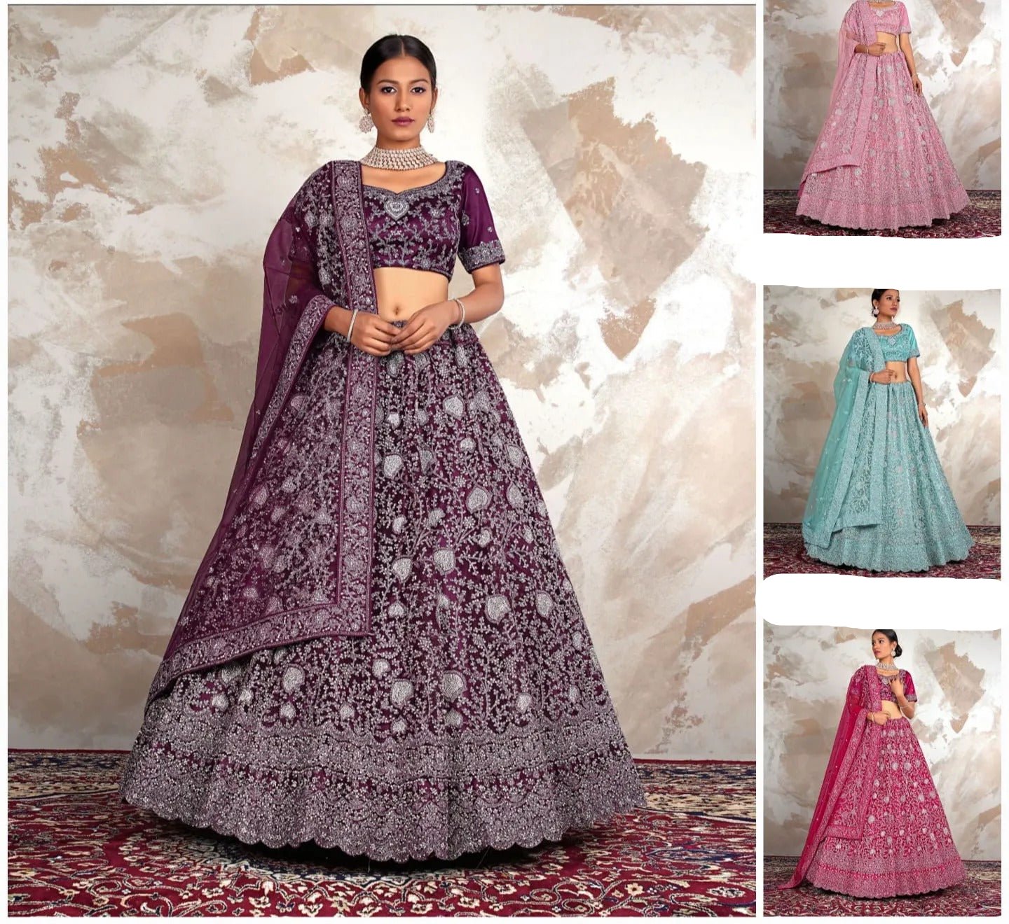 Attractive wine maroon Lehenga