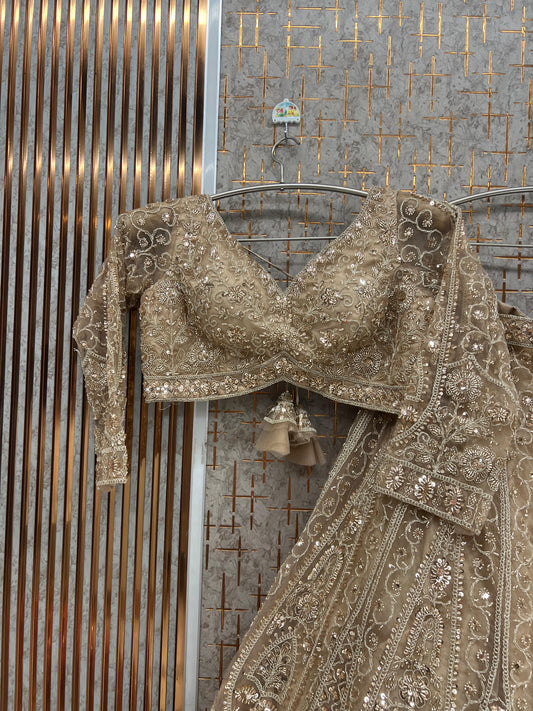 Orange Crop top Lehenga - Shopping World