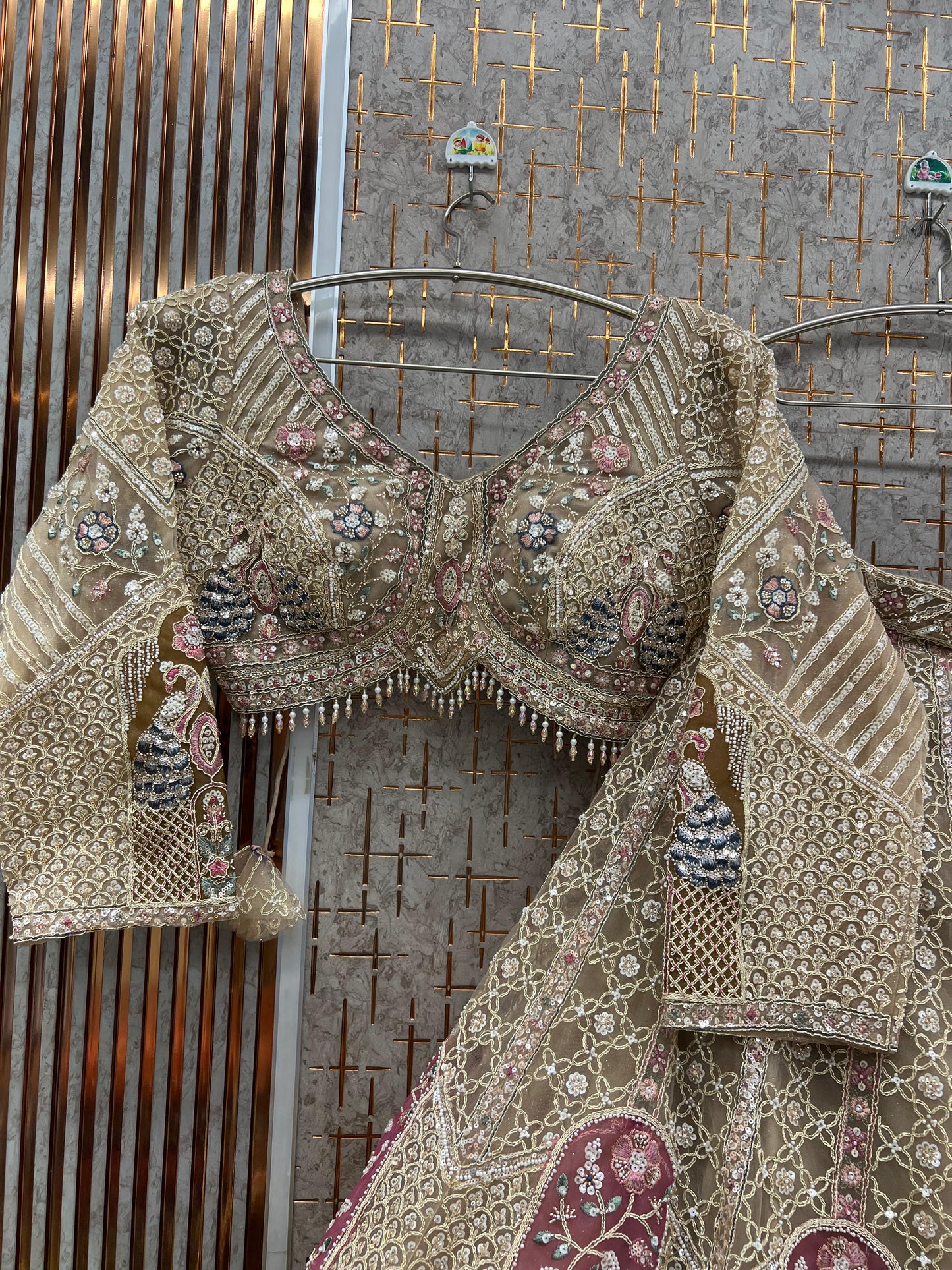 Golden Crop Top Lehenga