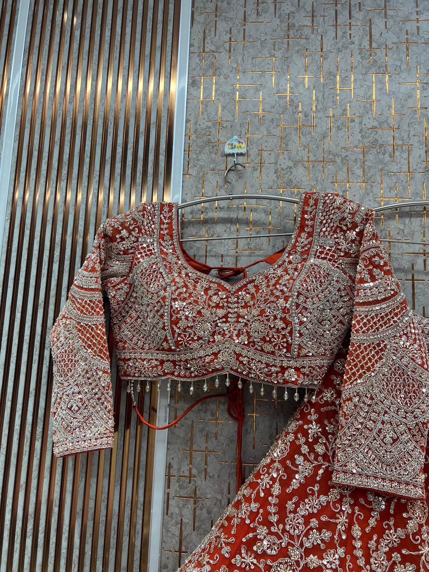 White Crop Top Lehenga