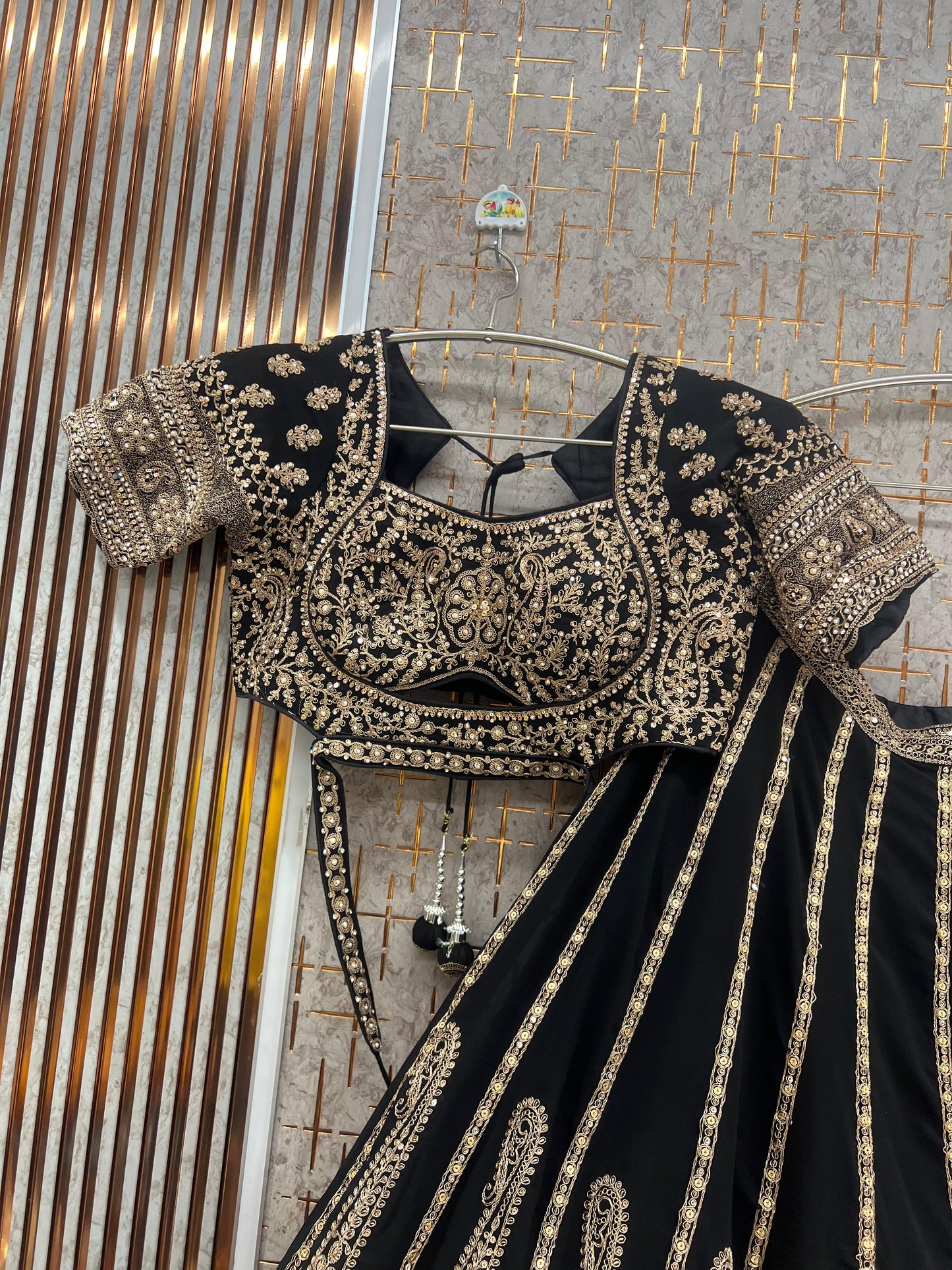 Purple Crop top Lehenga