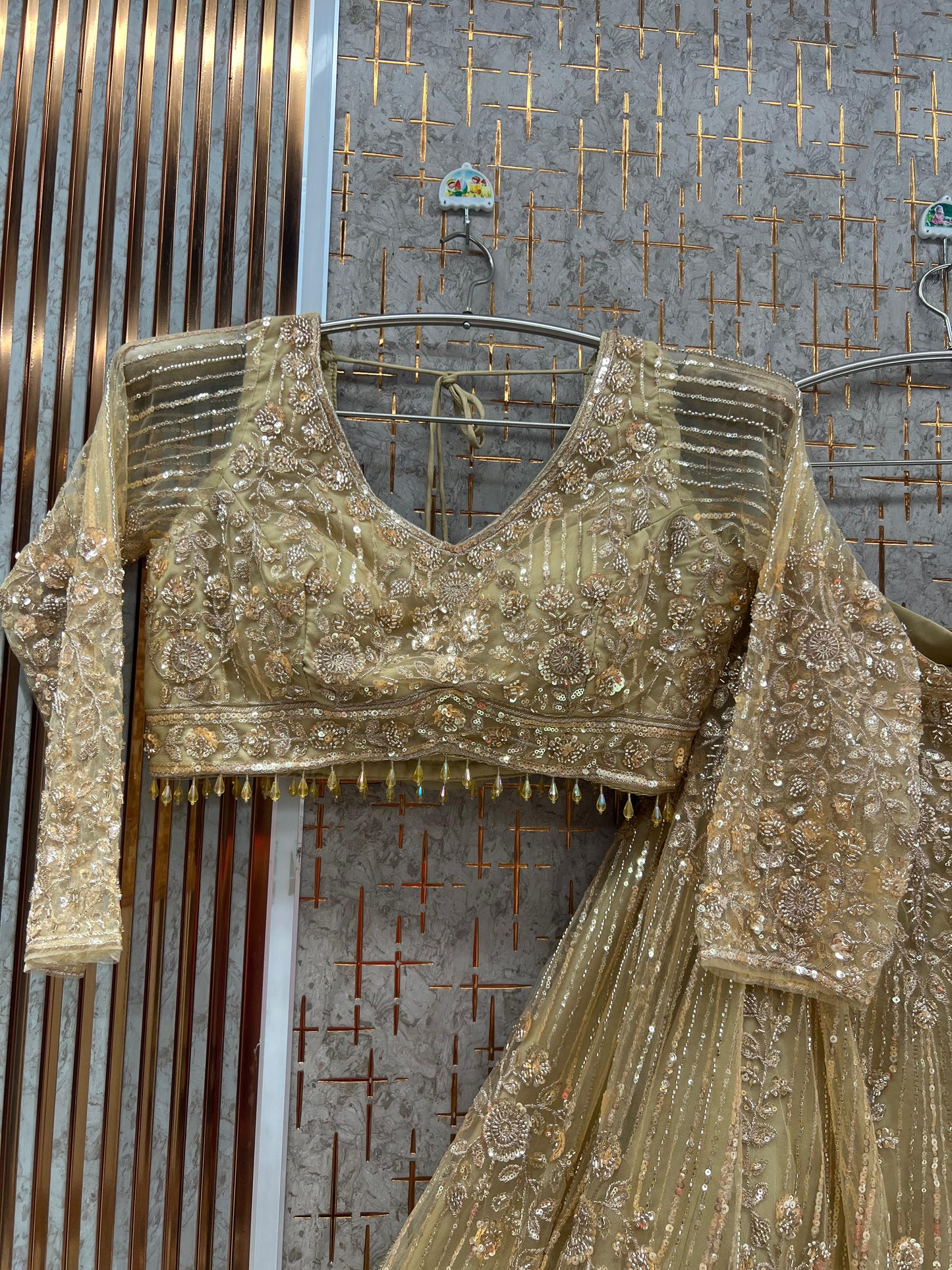 Purple Crop top Lehenga