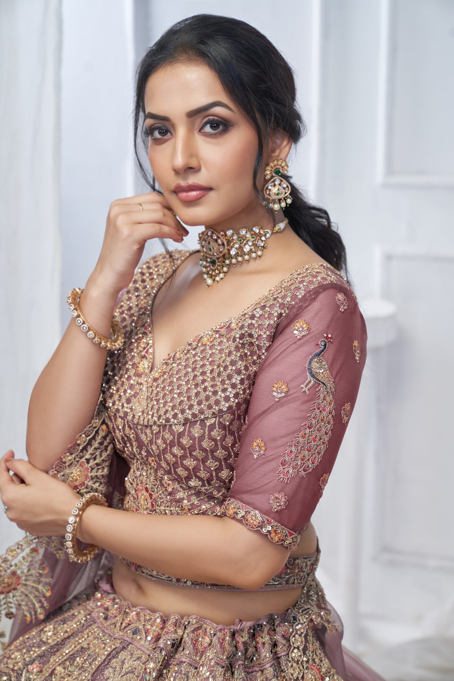 Elegant lilac lehenga