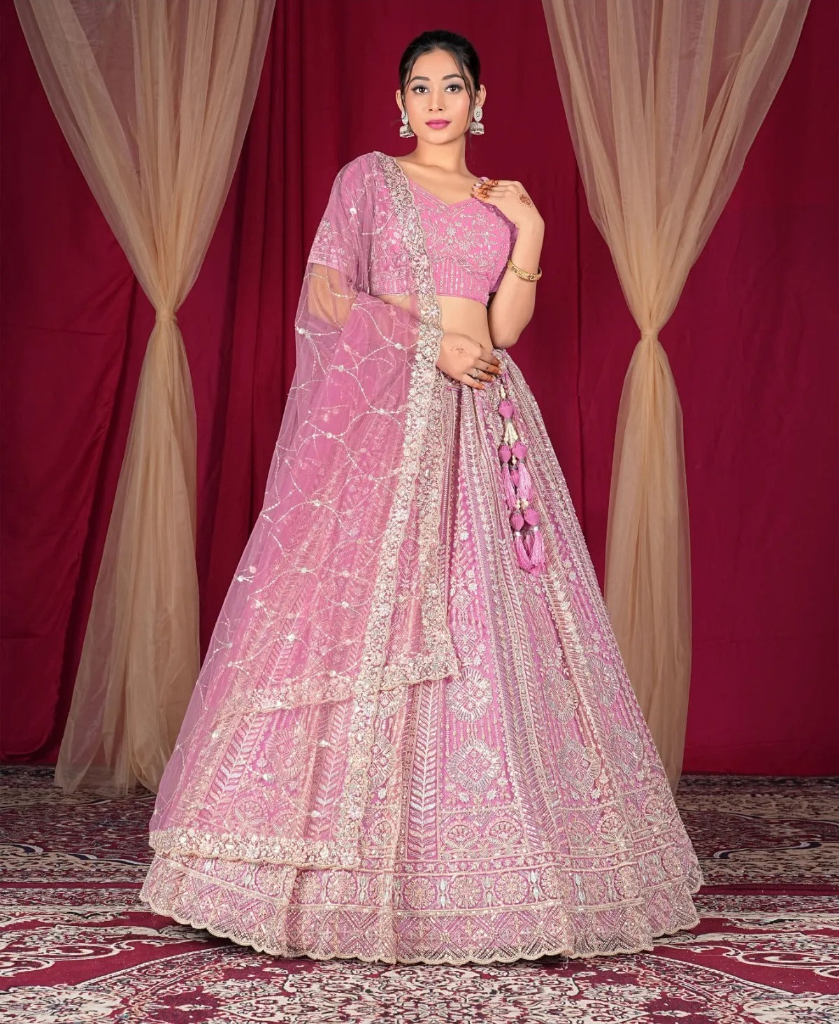 Peach Royal Baby Pink Bridal Lehenga Bridal Lehenga Designs In