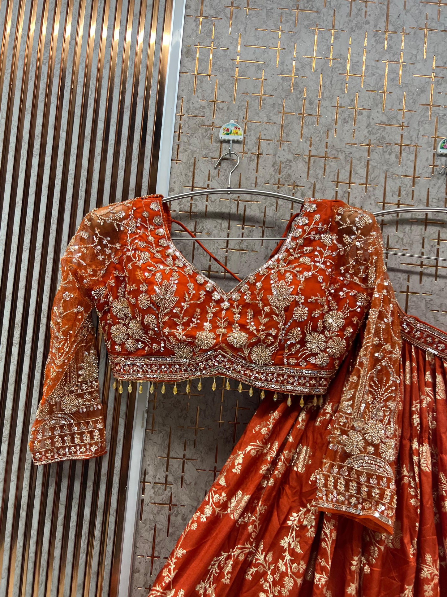 Purple Crop Top lehenga